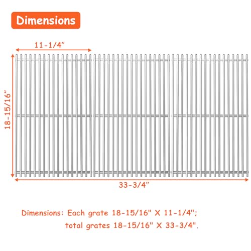 18.7" Cooking Grates for Weber GS4 Genesis II LX 400 SER II E