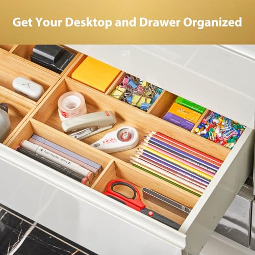 Large Bamboo Desk Drawer Organizer