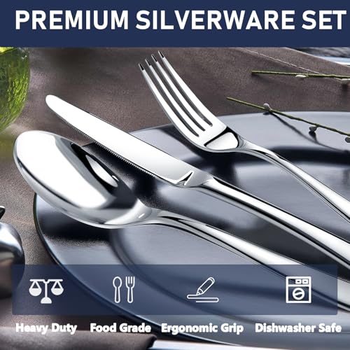 Heavy Duty Silverware Set for 6 (30 Count)