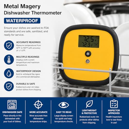 Replacement for Taylor 8791 Dishwasher Thermometer Waterproof
