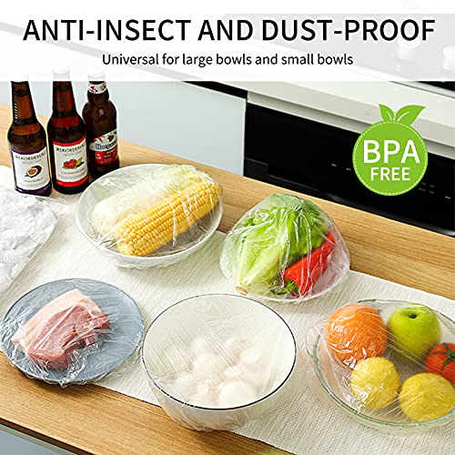 100pcs Colorful Plastic Bowl Covers Dish Cover Food Cover (100 Count)