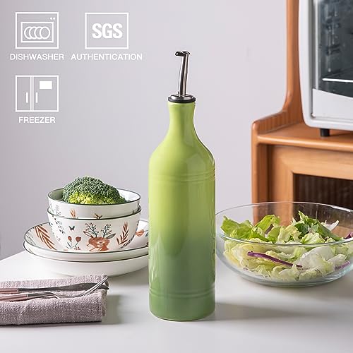 Sweejar Large Ceramic Olive Oil Dispenser Bottle