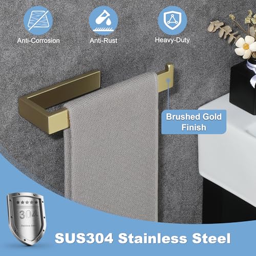 Brushed Gold Hand Towel Holder
