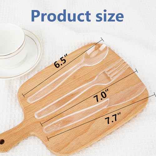 100 Count Clear Plastic Silverware Heavy Duty