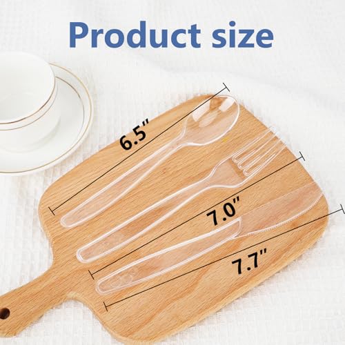 1000 Count Clear Plastic Silverware Heavy Duty