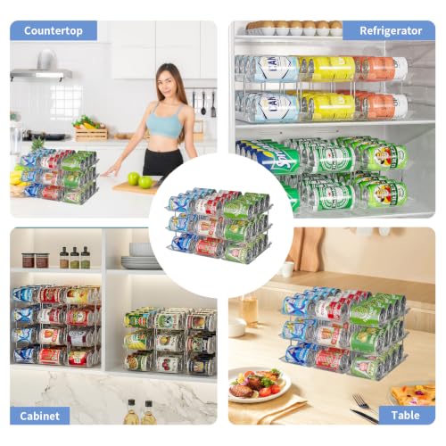 2 Pack 3 Tier Can Organizer for Pantry (72 Count)