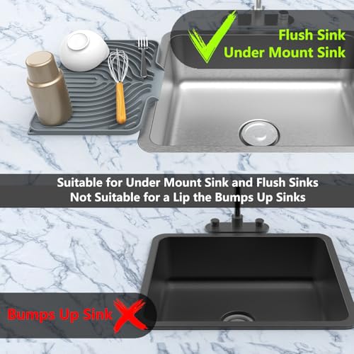 Dish drying mats for kitchen counter