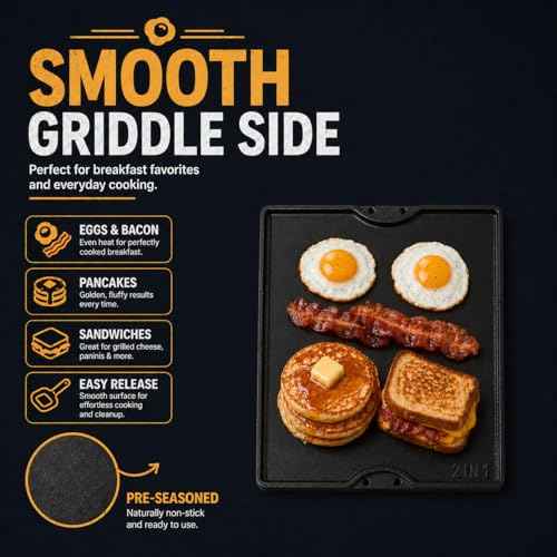 Cast Iron Griddle for Weber Spirit I & II 300 Series