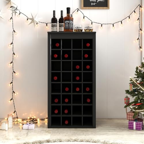 8 Tier Freestanding Wine Rack Wood