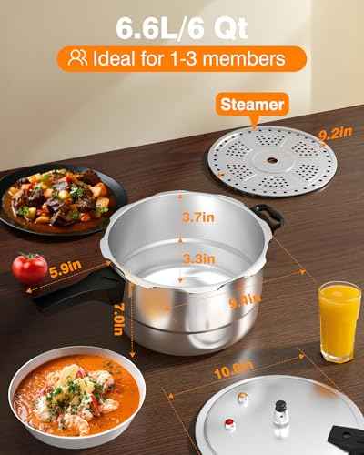 6 Qt Aluminum Pressure Cooker
