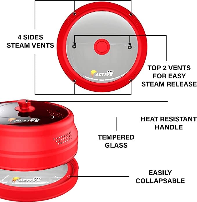 Collapsible Microwave Cover for Food