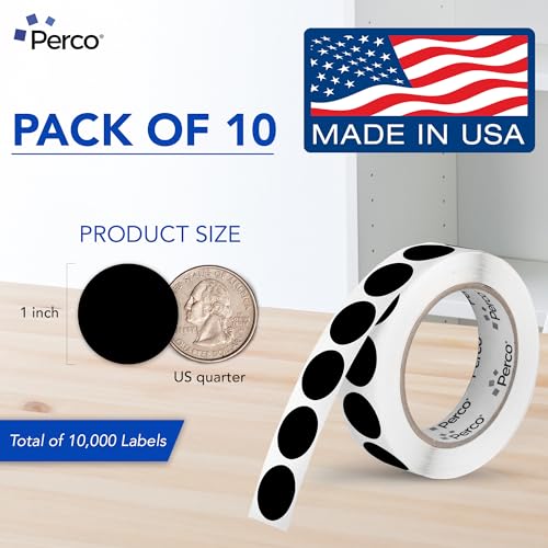 Black Perforated Round Circle Dot Sticker 1 (10 Count)