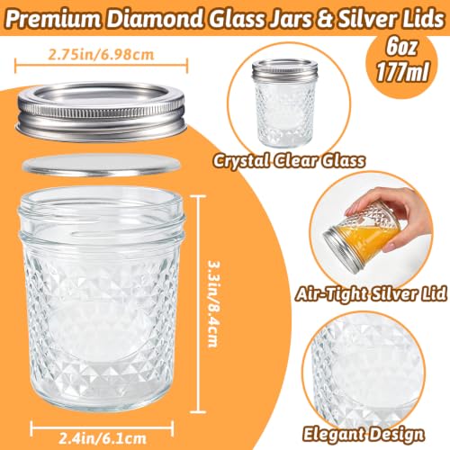 6 oz Glass Mason Jars (6 Count)