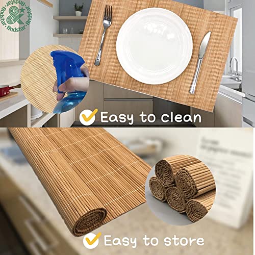 12 Pack 17.7x11.8 Bamboo Placemats (12 Count)