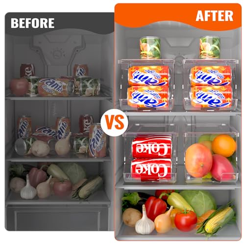 2 Pack Soda Can Organizer for Refrigerator (2 Count)