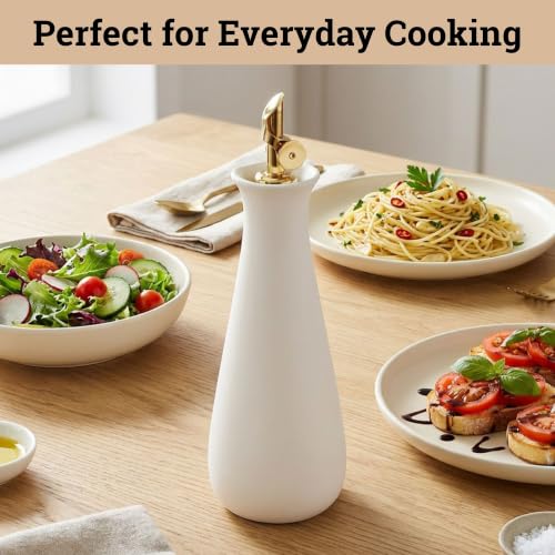 Ceramic Olive Oil Dispenser with Self