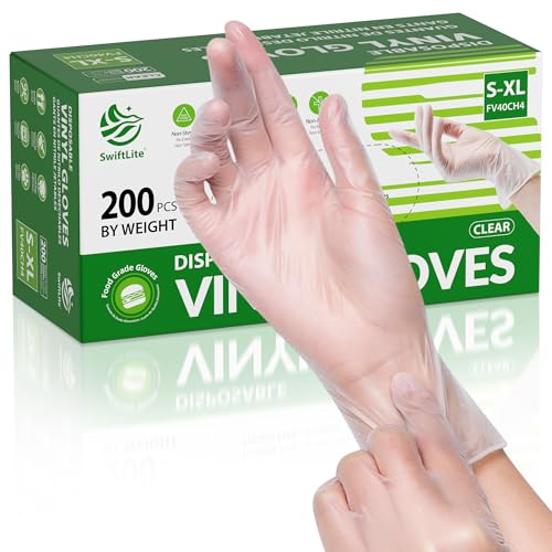 Disposable Vinyl Gloves (200 Count)