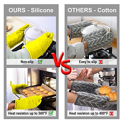Oven Mitts and Pot Holders 6pcs Set (6 Count)
