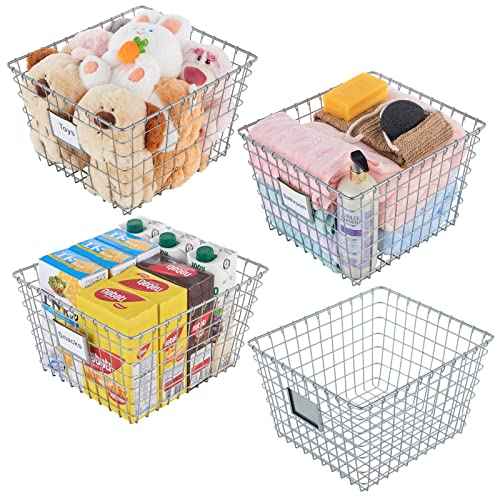 Extra Large】 Wire Handmade Basket 4 Packs
