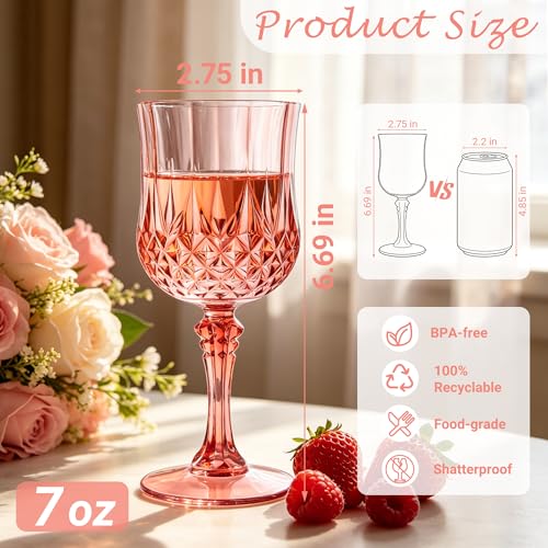 24Pack Plastic Wine Glasses (24 Count)