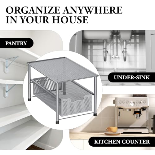 Stackable Under Sink Sliding Basket Drawer