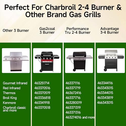 Grill Grates for Charbroil Advantage 4 Burner 463343015 463344015 463344116 463240015 Gas2coal 463340516