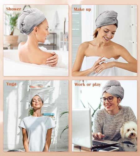 Microfiber Hair Towel Wrap (3 Count)