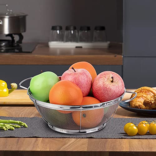 3 Pack 18 8 Stainless Steel Colander Sieves (3 Count)