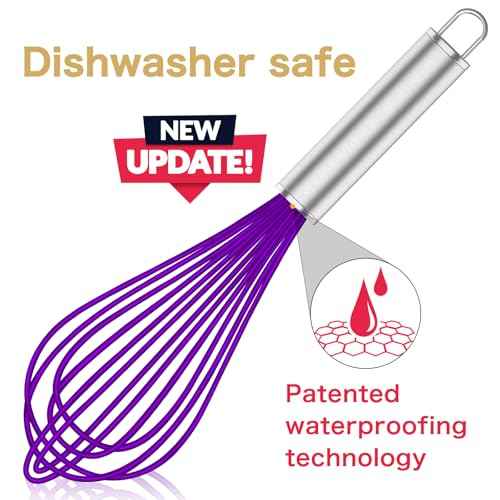 Purple Silicone Whisk Set of 3