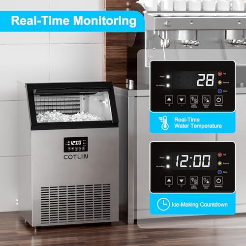 200Lbs 24H Commercial Ice Maker Machine 60 Ice