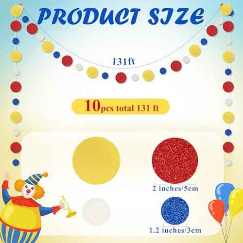 10 Pieces Circle Garland Banner Hanging (10 Count)