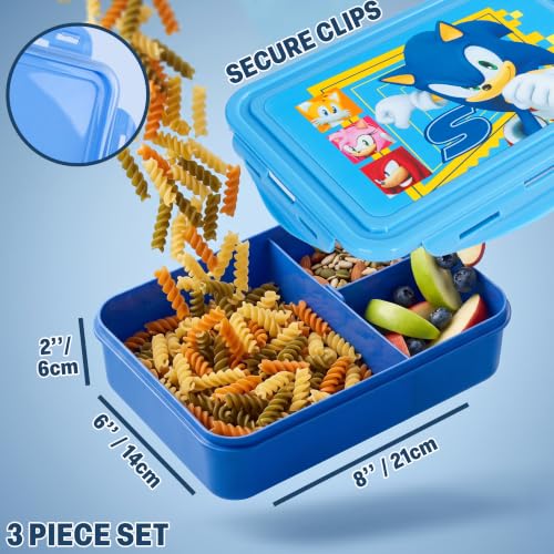 Sonic the Hedgehog Boys Lunch Box 3Pc Set (3 Count)