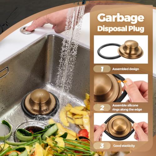 3 Pcs Sink Plug Stopper Disposal Drain Strainer (3 Count)
