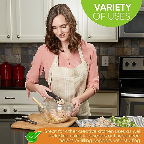 Heavy Duty Metal Ice Cream Scoop for Kitchen (2 Count)