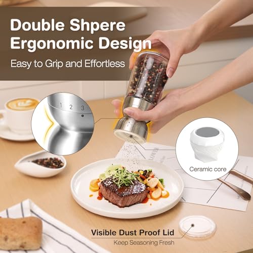 Pepper Grinder Salt Grinder Manual (2 Count)