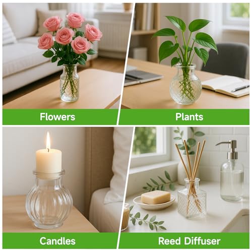 Glass Bud Vase Set of 20 Pcs (20 Count)