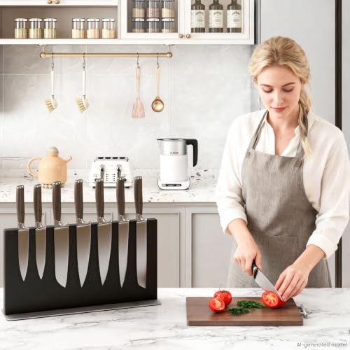 Large Magnetic Knife Block Stainless Steel Magnetic Knife Holder (14 Count)