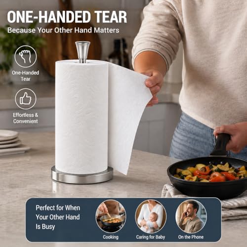 Paper Towel Holder Countertop with Suction Cups