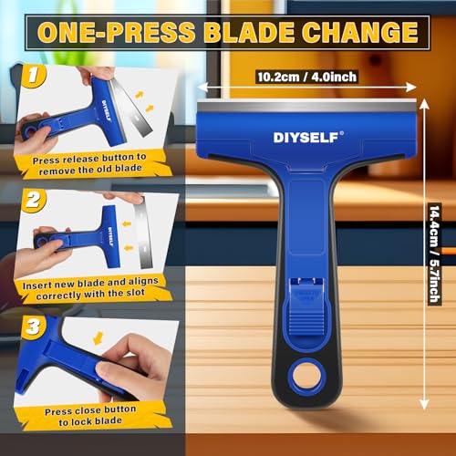 Razor Blade Scraper with 10 Extra 4" Blades