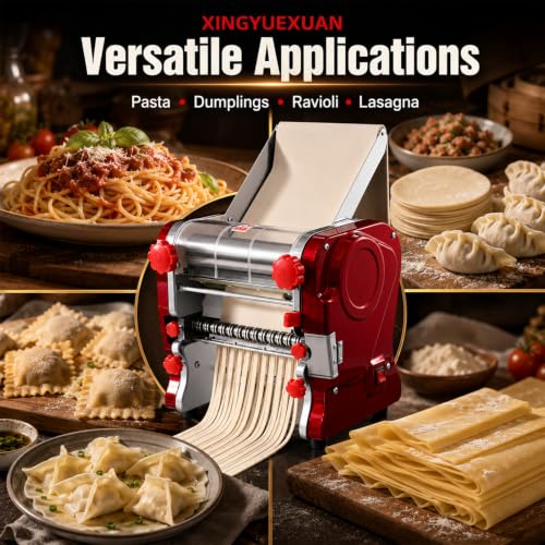 Electric Pasta Making Machine Commercial Noodle Spaghetti Maker Dough Roller with 2mm