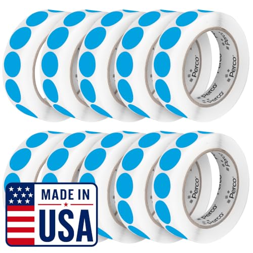 Light Blue Perforated Round Circle Dot Sticker 1 (10 Count)