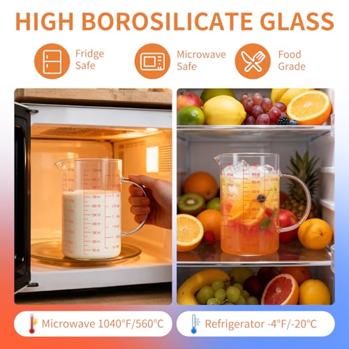 34OZ 1000ML Glass Measuring Cup