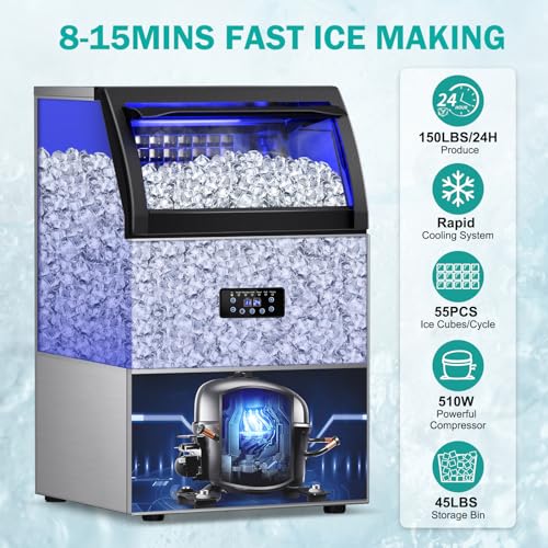 Commercial Ice Maker Machine (55 Count)