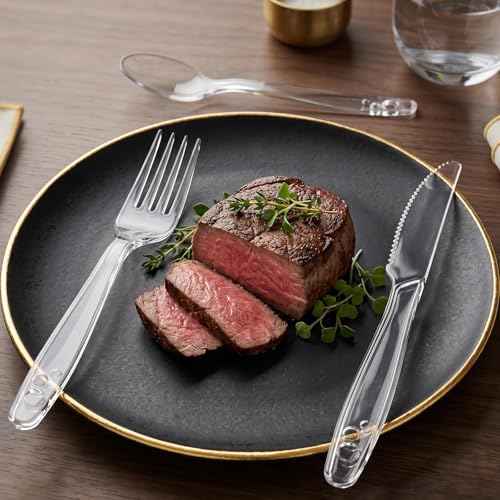 100 Count Clear Plastic Silverware Heavy Duty