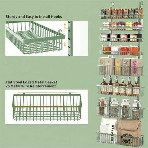 Sage Green Over The Door Pantry Organizer