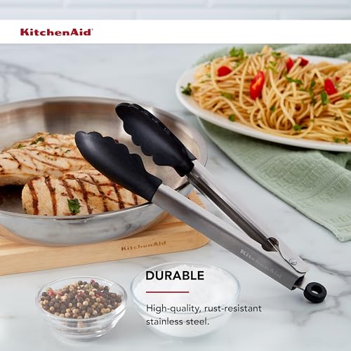 Silicone Tipped Stainless Steel Tongs