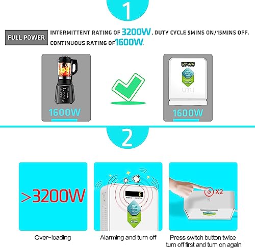 1600W Step up Transformer 110v to 220v Voltage Use Europe to US