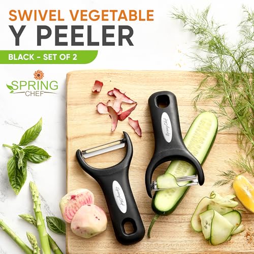 Set of 2 Stainless Steel Y Shaped Vegetable Peeler for Kitchen (2 Count)