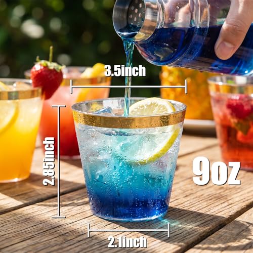 200 Pack Gold Plastic Cups (200 Count)