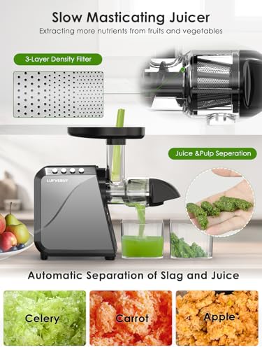 Cold Press Slow Juicers with Electric Coffee Grinder for Home & Office